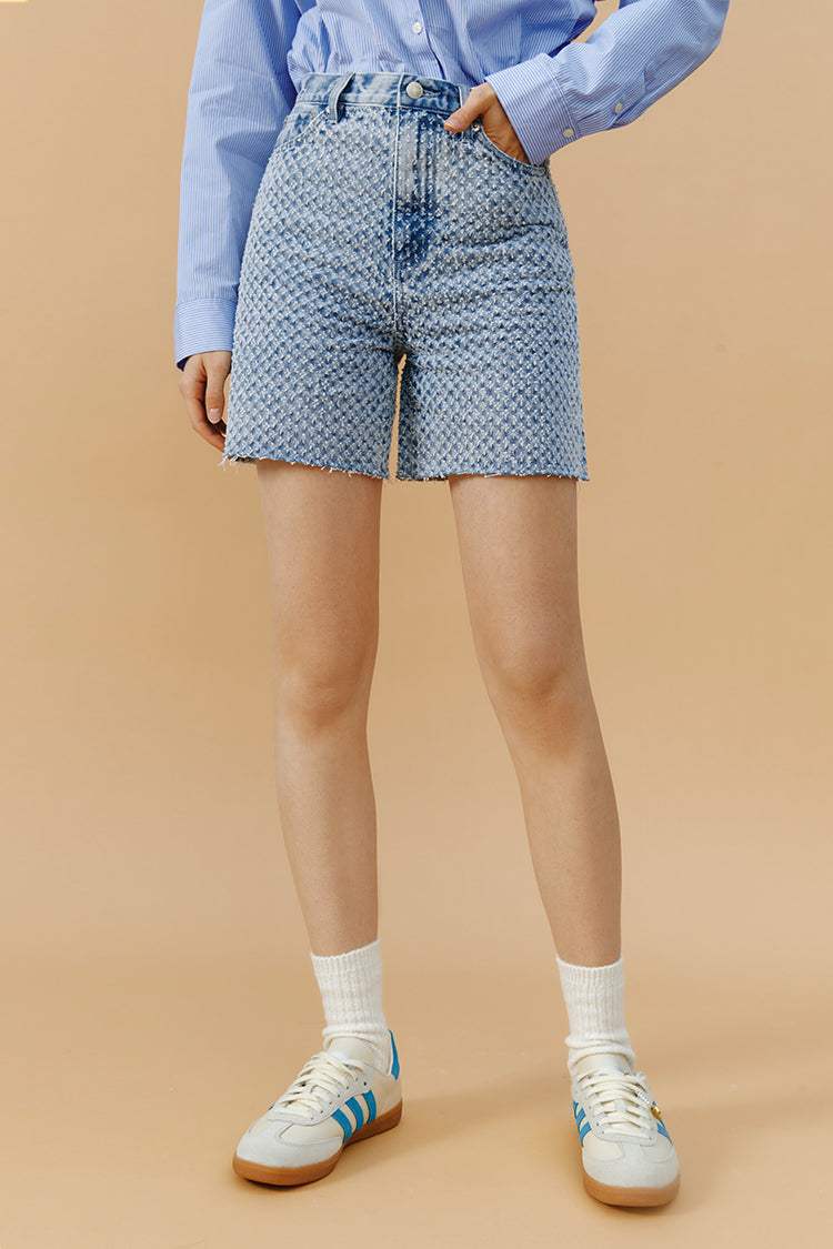 Venice Tweed High Rise Shorts HJ803 [FINAL SALE] - Hey Joanie - Flyclothing LLC
