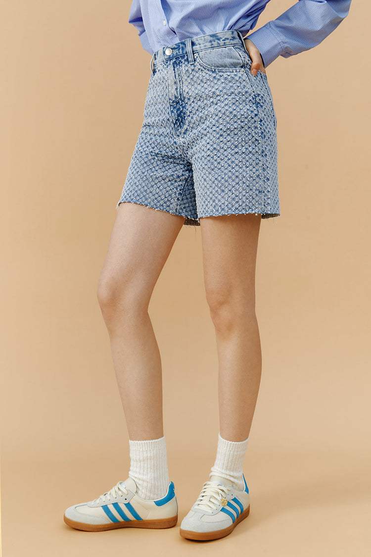 Venice Tweed High Rise Shorts HJ803 [FINAL SALE] - Hey Joanie - Flyclothing LLC