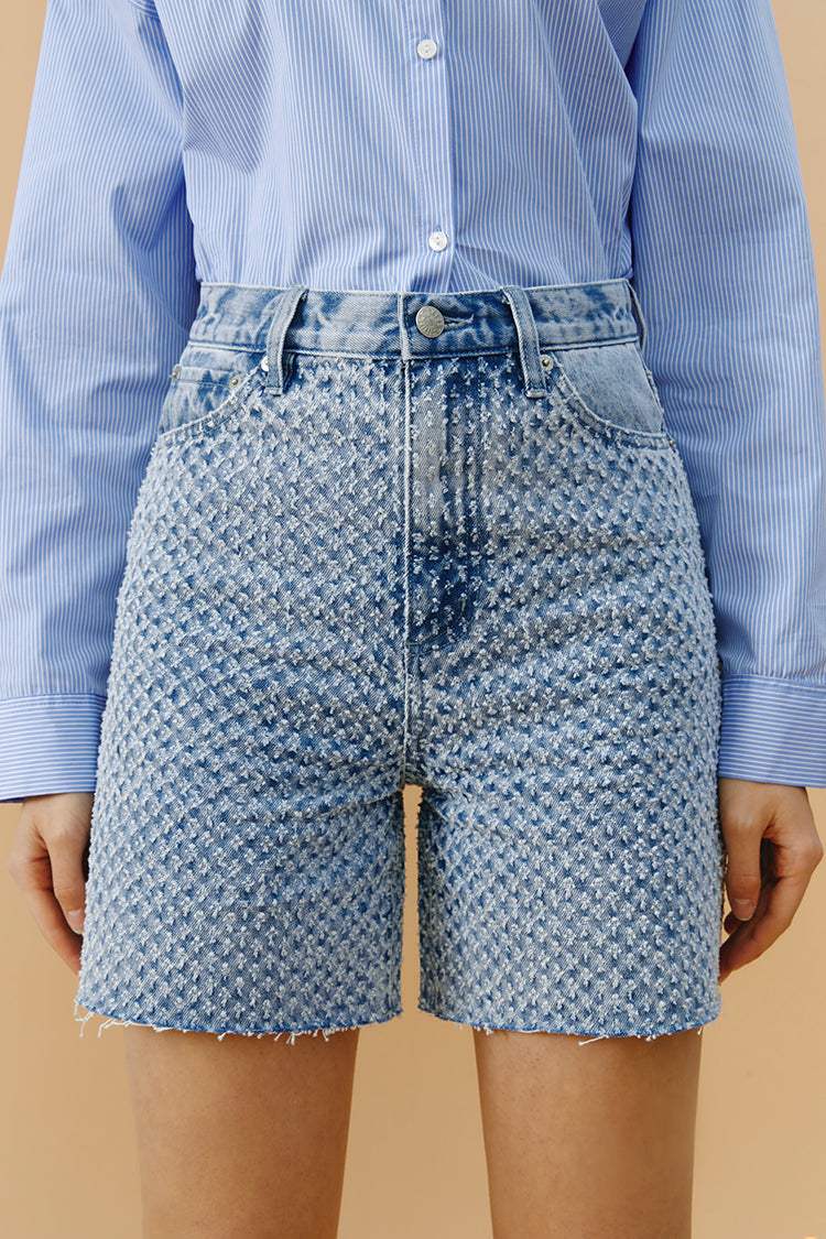 Venice Tweed High Rise Shorts HJ803 [FINAL SALE] - Hey Joanie - Flyclothing LLC