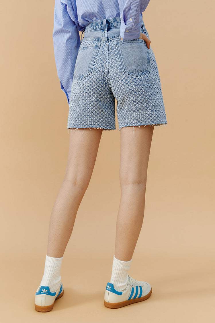 Venice Tweed High Rise Shorts HJ803 [FINAL SALE] - Hey Joanie - Flyclothing LLC