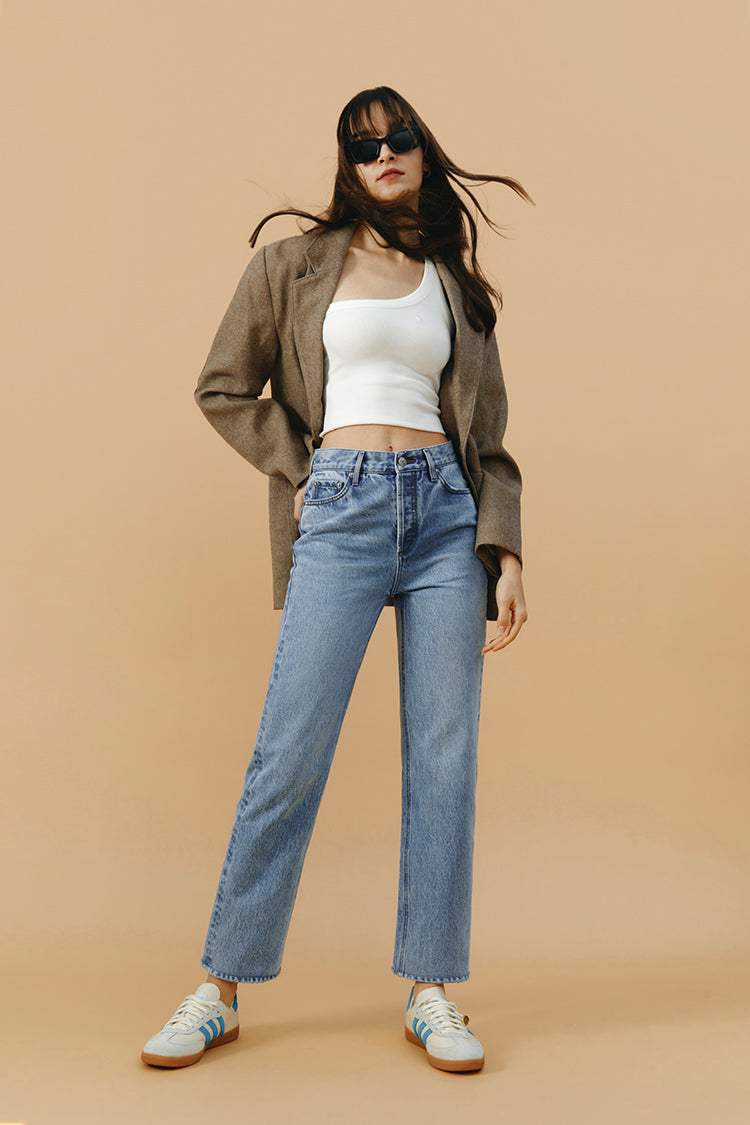 Manhattan High Rise Straight Ankle Jeans HJ160 - Hey Joanie - Flyclothing LLC