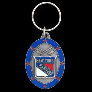 New York Rangers Carved Metal Key Chain - New York Rangers - Flyclothing LLC