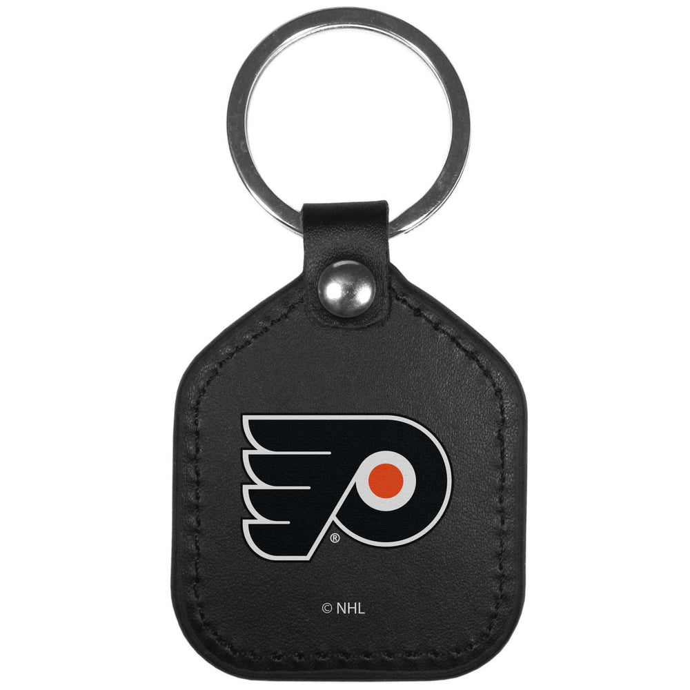 Philadelphia Flyers Leather Square Key Chains - Philadelphia Flyers - Flyclothing LLC