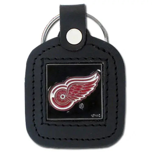 Detroit Red Wings Square Leatherette Key Chain - Detroit Red Wings - Flyclothing LLC