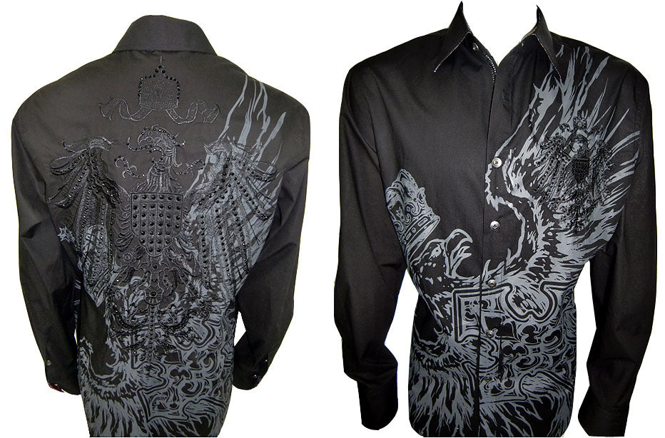 House of Lords Black Phoenix Shirt - House of Lords Clothing - Flyclothing LLC