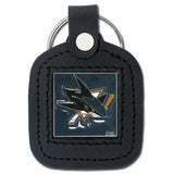 San Jose Sharks Square Leatherette Key Chain - San Jose Sharks - Flyclothing LLC
