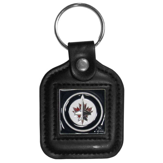 Winnipeg Jets Square Leatherette Key Chain - Winnipeg Jets - Flyclothing LLC
