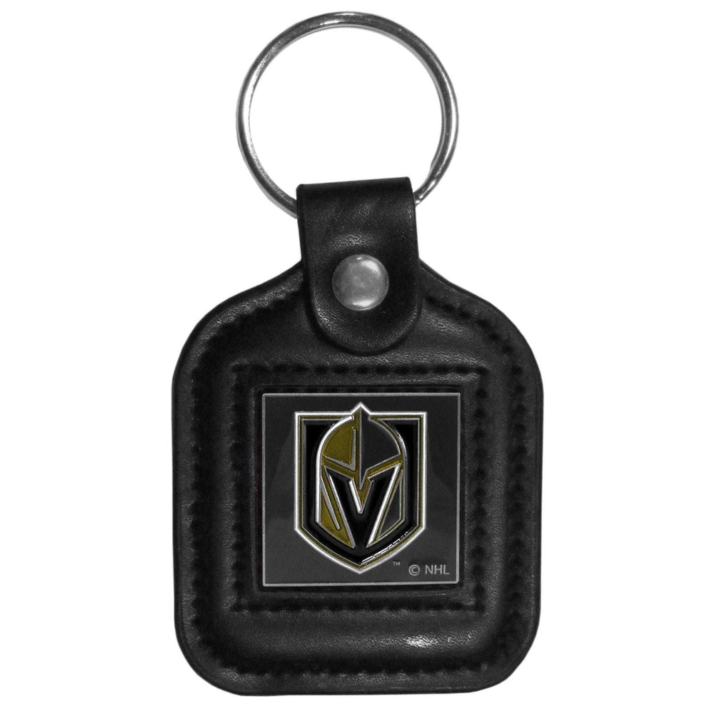 Vegas Golden Knights Square Leather Key Chain - Vegas Golden Knights - Flyclothing LLC