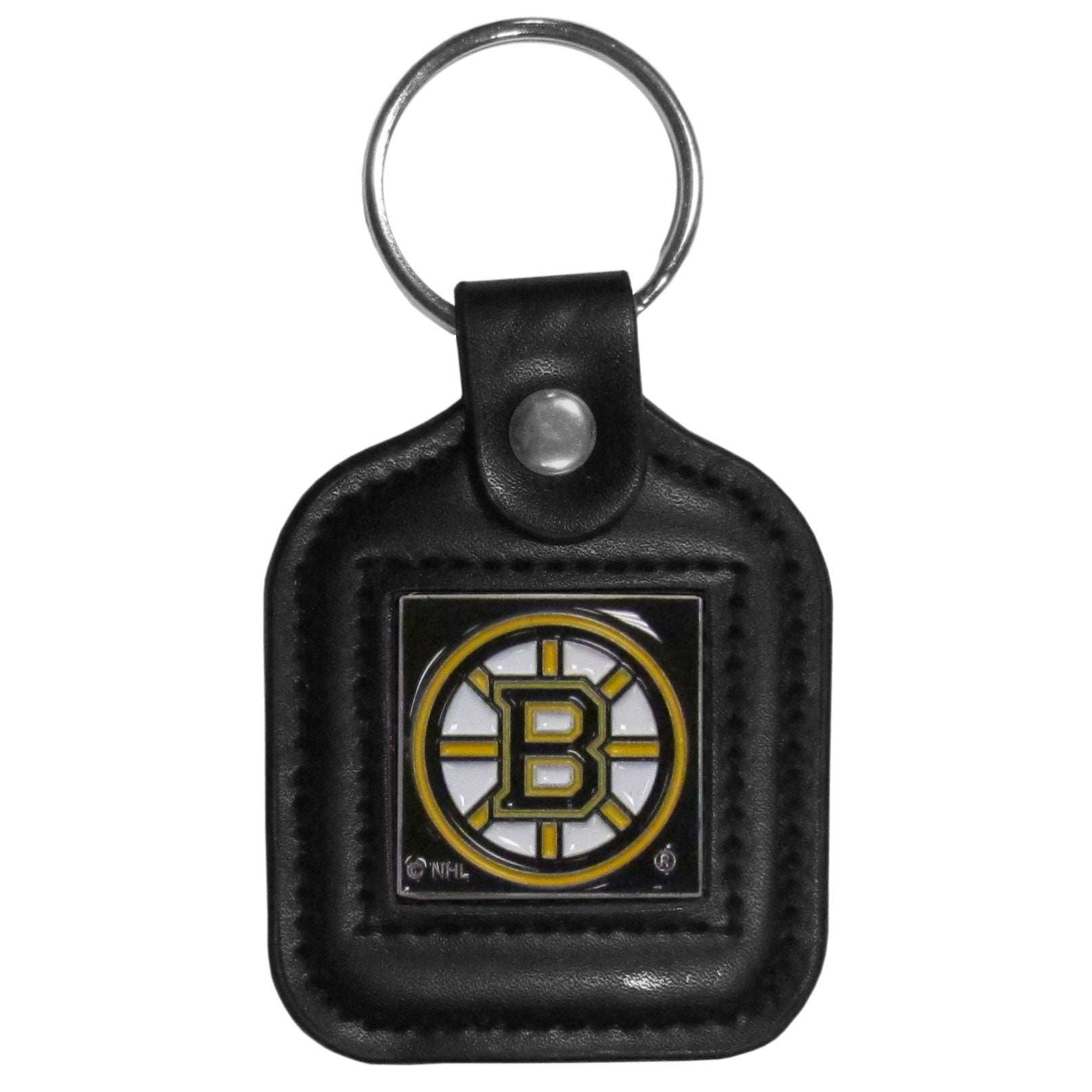 Boston Bruins Square Leatherette Key Chain - Boston Bruins - Flyclothing LLC