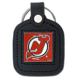New Jersey Devils Square Leatherette Key Chain - New Jersey Devils - Flyclothing LLC