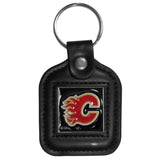Calgary Flames Square Leatherette Key Chain - Calgary Flames - Flyclothing LLC