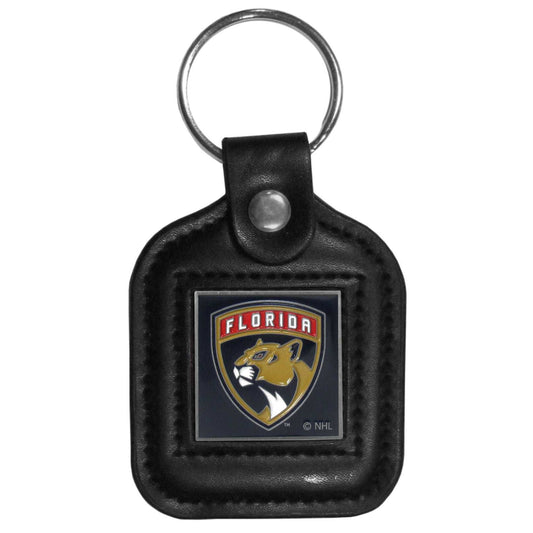 Florida Panthers Square Leatherette Key Chain - Florida Panthers - Flyclothing LLC