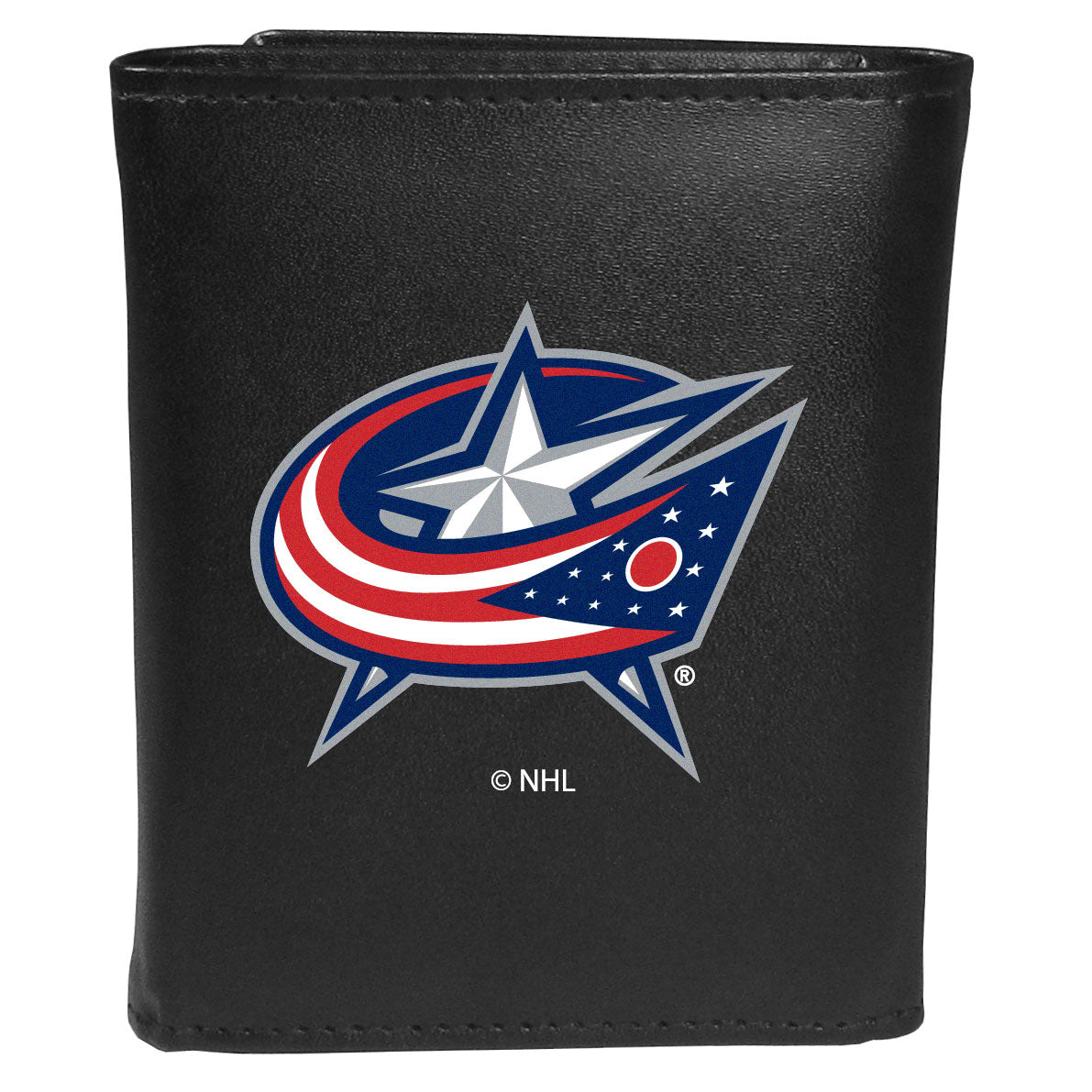 Columbus Blue Jackets® Leather Tri-fold Wallet, Large Logo