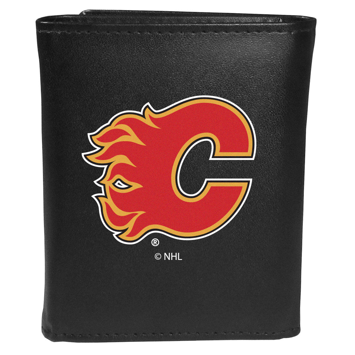 Calgary Flames® Leather Tri-fold Wallet, Large Logo