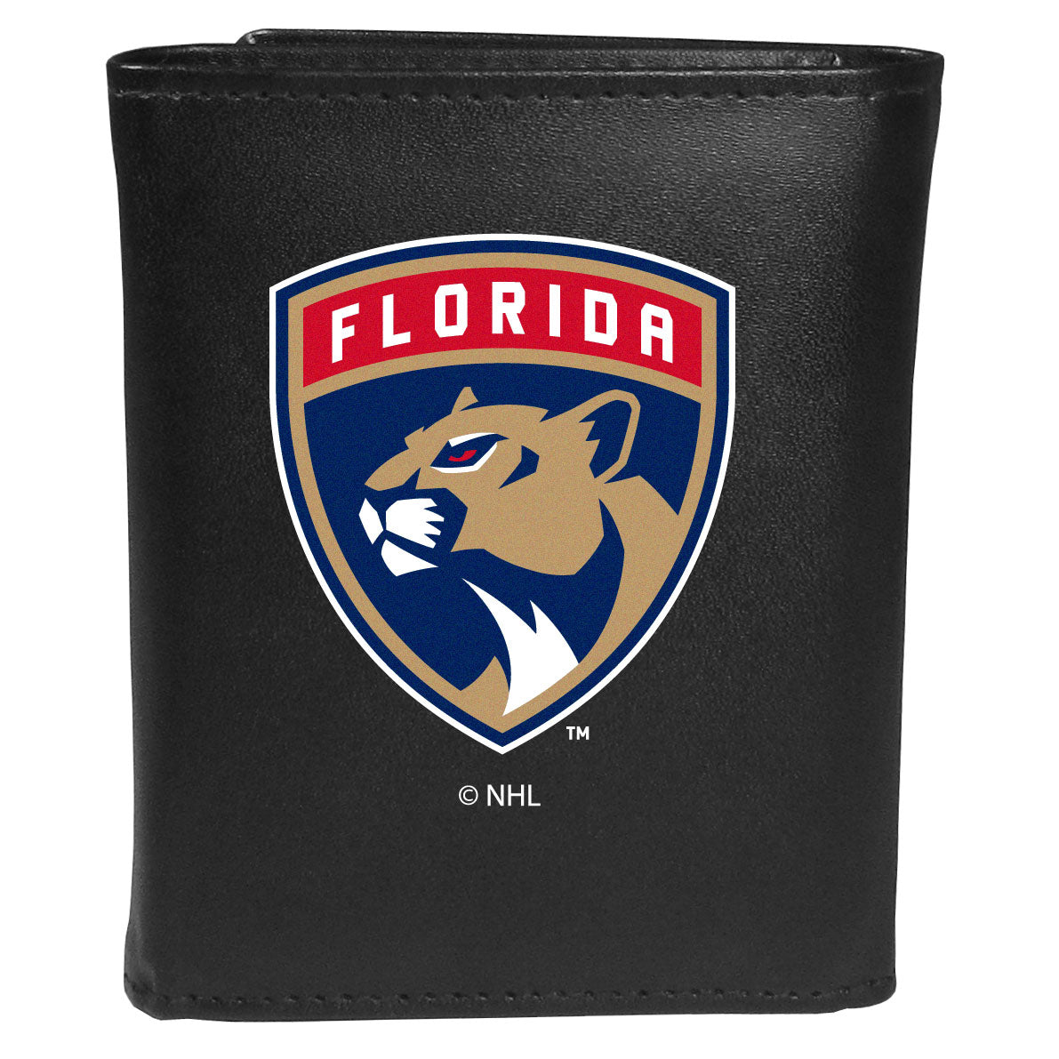 Florida Panthers® Leather Tri-fold Wallet, Large Logo
