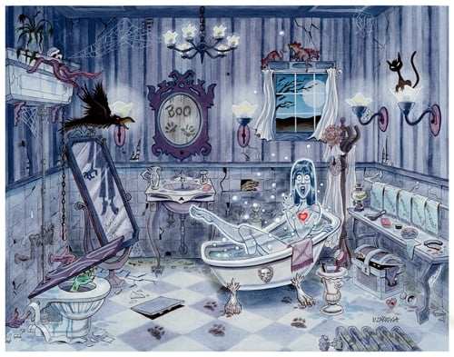 Black Market Art Company Haunted Mansion Bathroom Print - Black Market Art Company - Flyclothing LLC