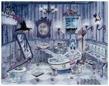 Black Market Art Company Haunted Mansion Bathroom Print