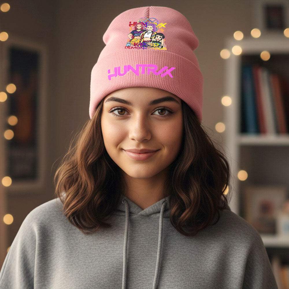 KPOP Demon Hunters HUNTRIX Graphic Winter Beanie Hat - Madeline Love - Flyclothing LLC