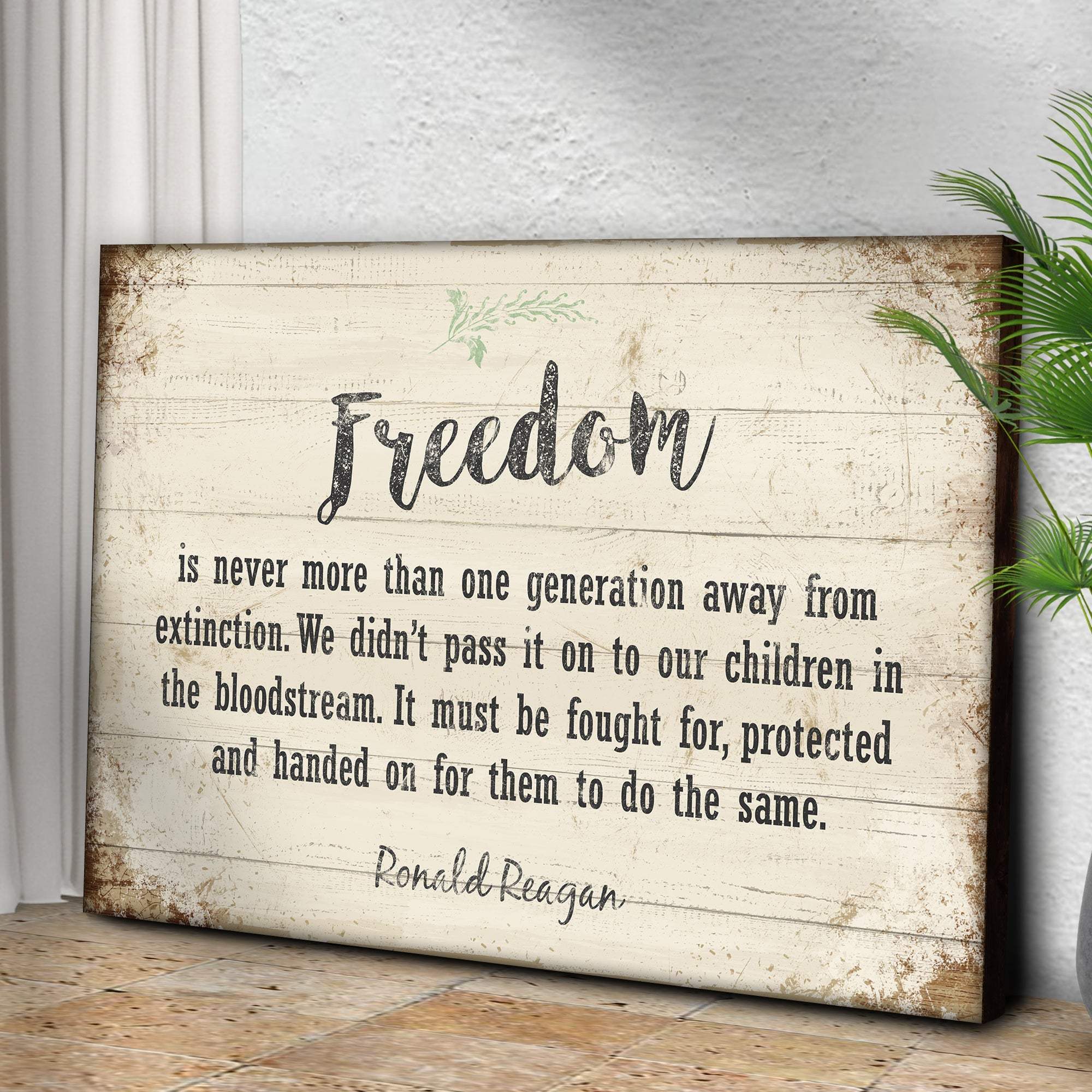 Freedom By Ronald Reagan Sign II - Tailored Canvases - Flyclothing LLC