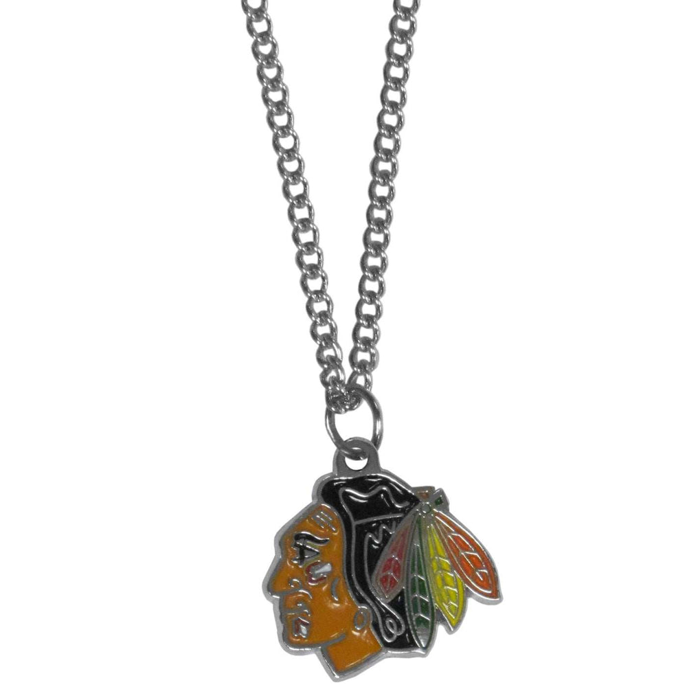 Chicago Blackhawks Chain Necklace with Small Charm - Chicago Blackhawks - Flyclothing LLC