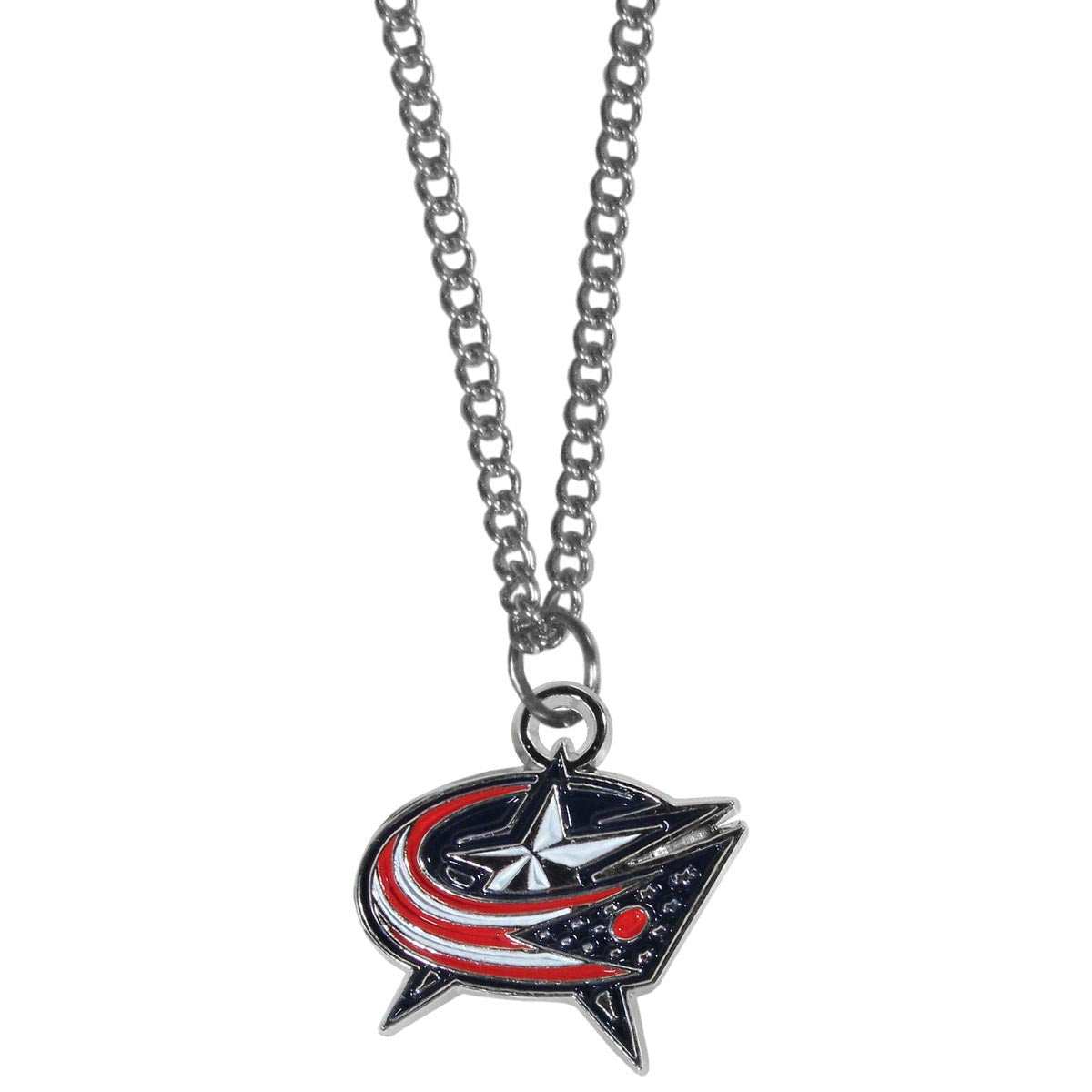 Columbus Blue Jackets Chain Necklace with Small Charm - Columbus Blue Jackets - Flyclothing LLC