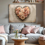3D Floral Heart Wall Art III - Tailored Canvases - Flyclothing LLC