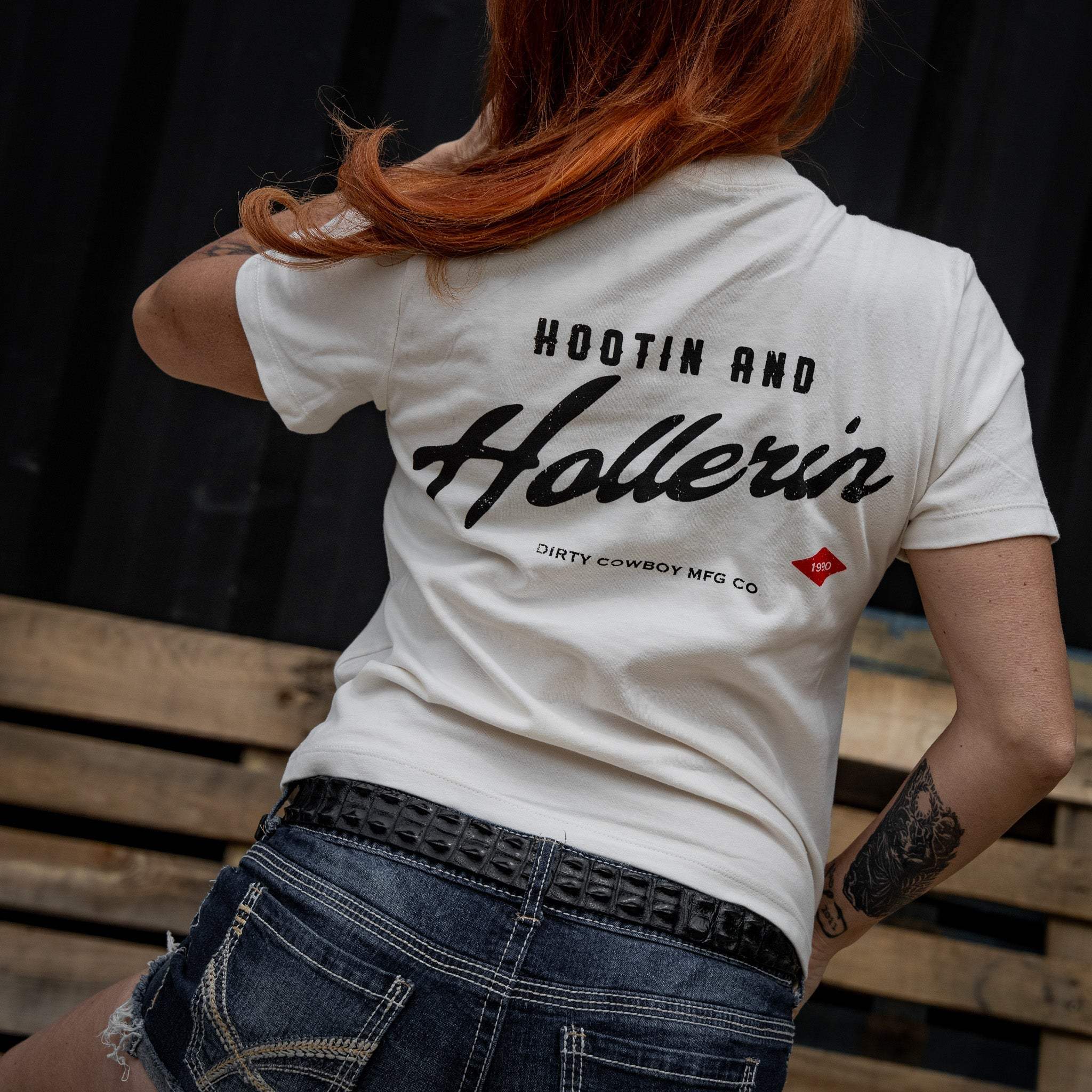 Hootin And Hollerin' Ladies Cropped T-Shirt - DIRTY COWBOY USA - Flyclothing LLC