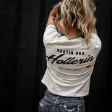Hootin And Hollerin' Ladies Cropped T-Shirt - DIRTY COWBOY USA - Flyclothing LLC