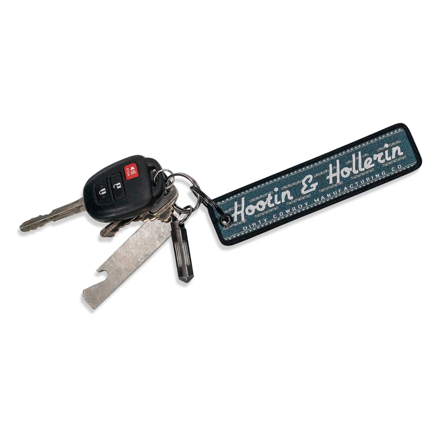 Hootin & Hollerin Flight Tag Keychain - DIRTY COWBOY USA - Flyclothing LLC