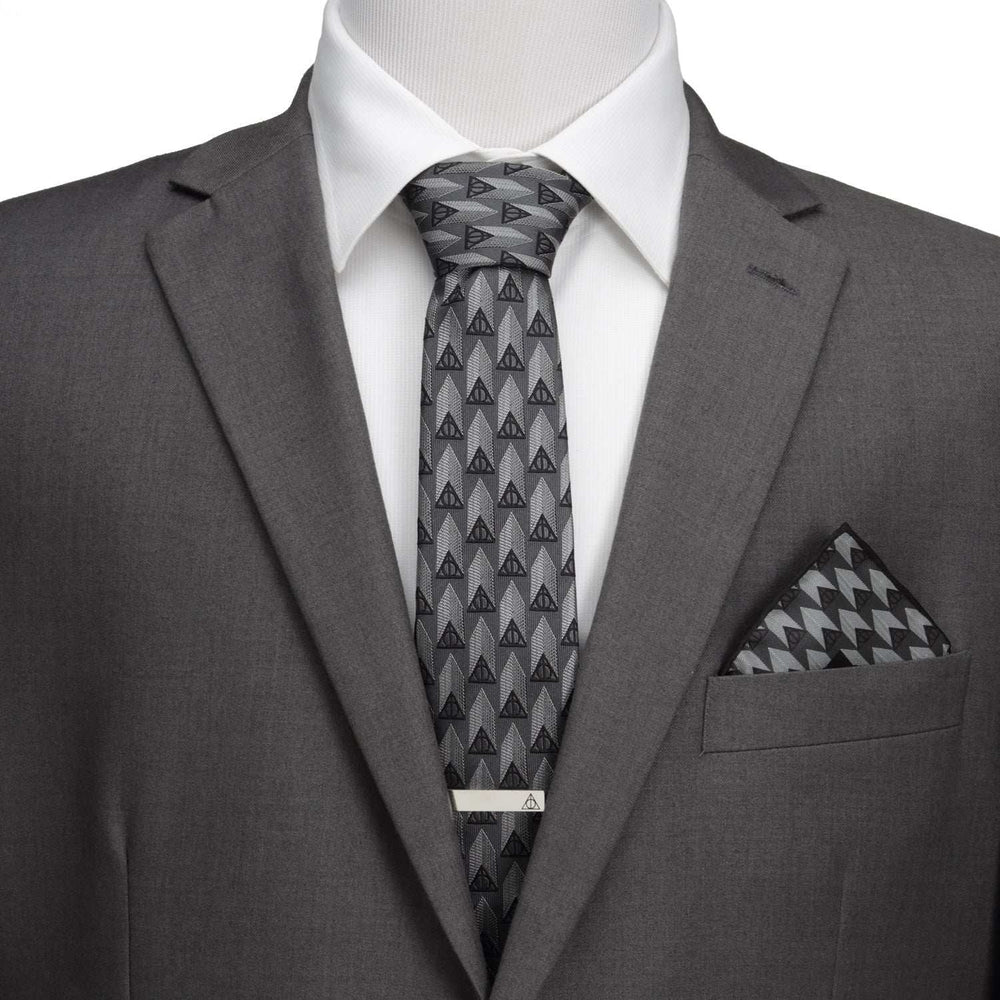 Harry Potter Deathly Hallows Gray Silk Men's Tie - Cufflinks.com - Flyclothing LLC