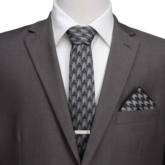 Harry Potter Deathly Hallows Gray Silk Men's Tie