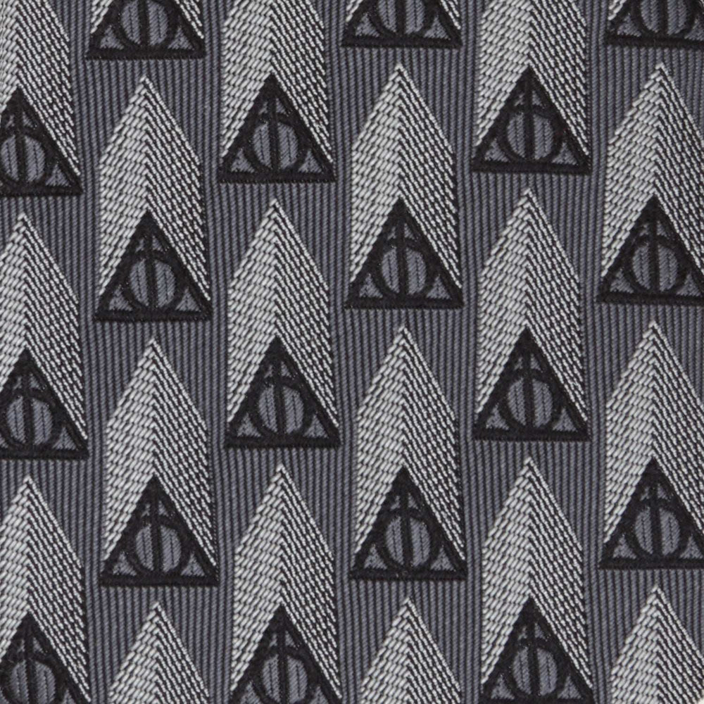 Harry Potter Deathly Hallows Gray Silk Men's Tie - Cufflinks.com - Flyclothing LLC