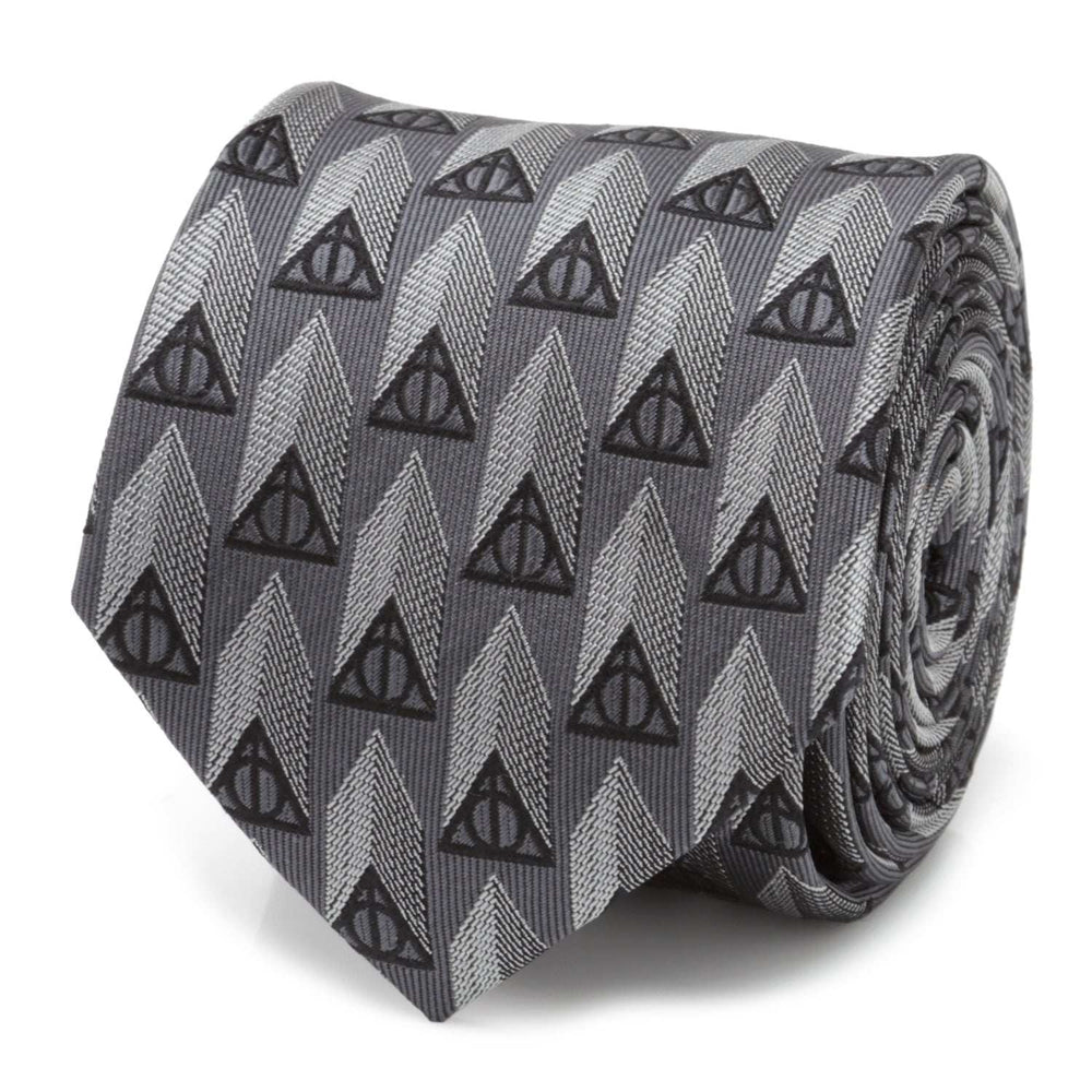 Harry Potter Deathly Hallows Gray Silk Men's Tie - Cufflinks.com - Flyclothing LLC