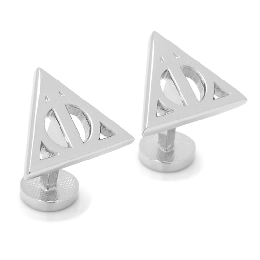 Harry Potter Silver Deathly Hallows Cufflinks - Cufflinks.com - Flyclothing LLC
