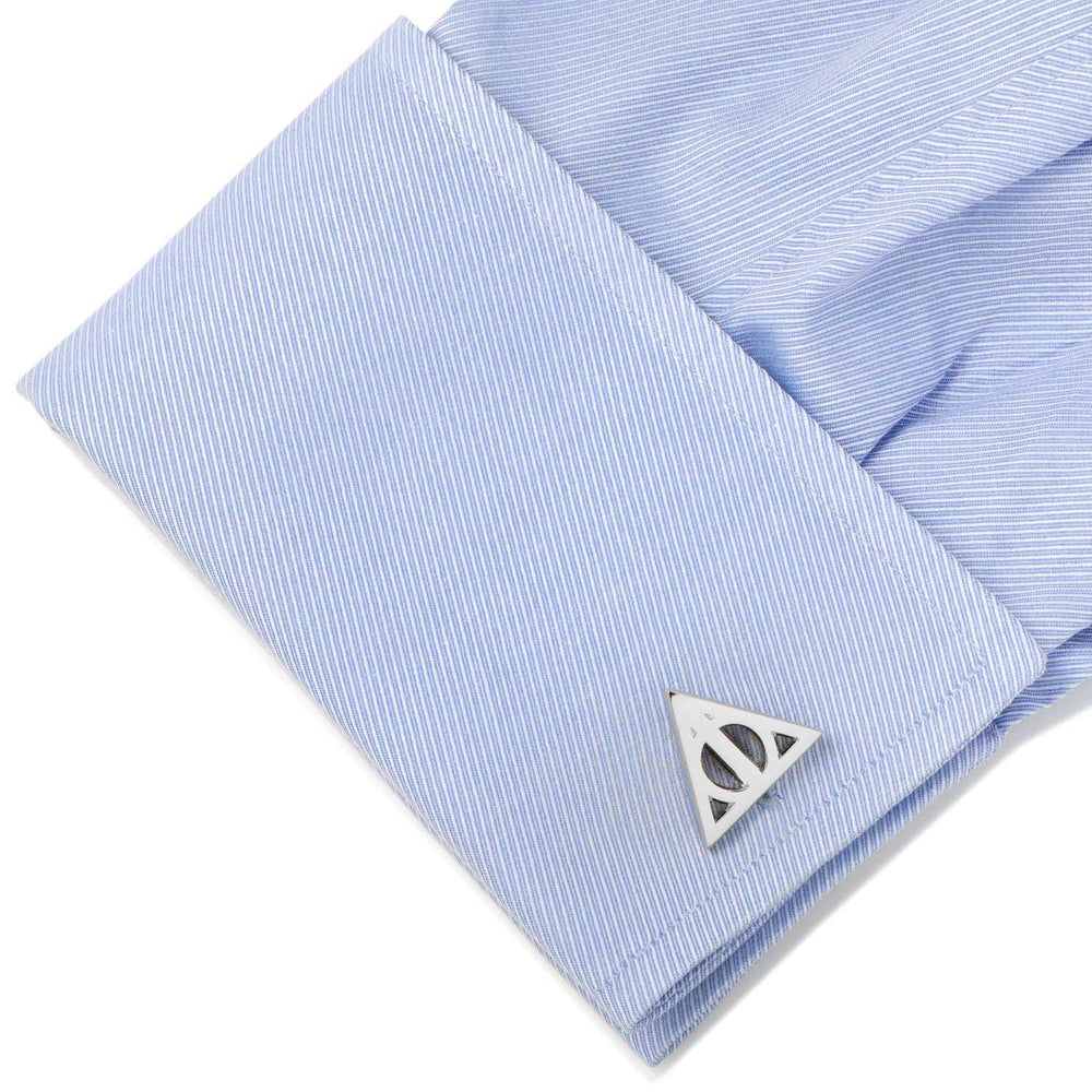Harry Potter Silver Deathly Hallows Cufflinks - Cufflinks.com - Flyclothing LLC