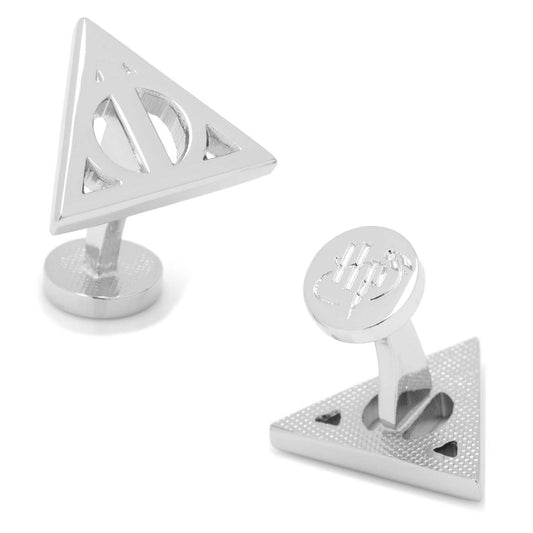Harry Potter Silver Deathly Hallows Cufflinks - Cufflinks.com - Flyclothing LLC