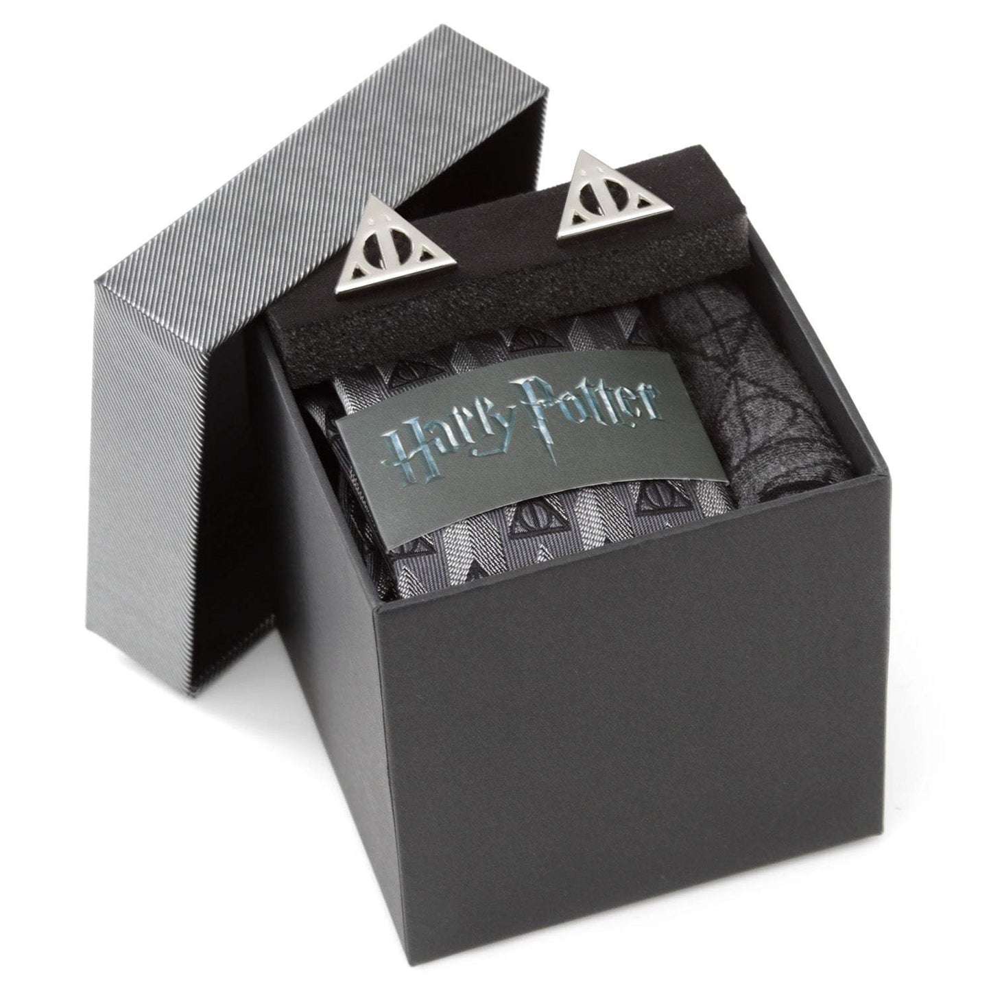 Harry Potter Deathly Hallows Gray Necktie Gift Set - Cufflinks.com - Flyclothing LLC