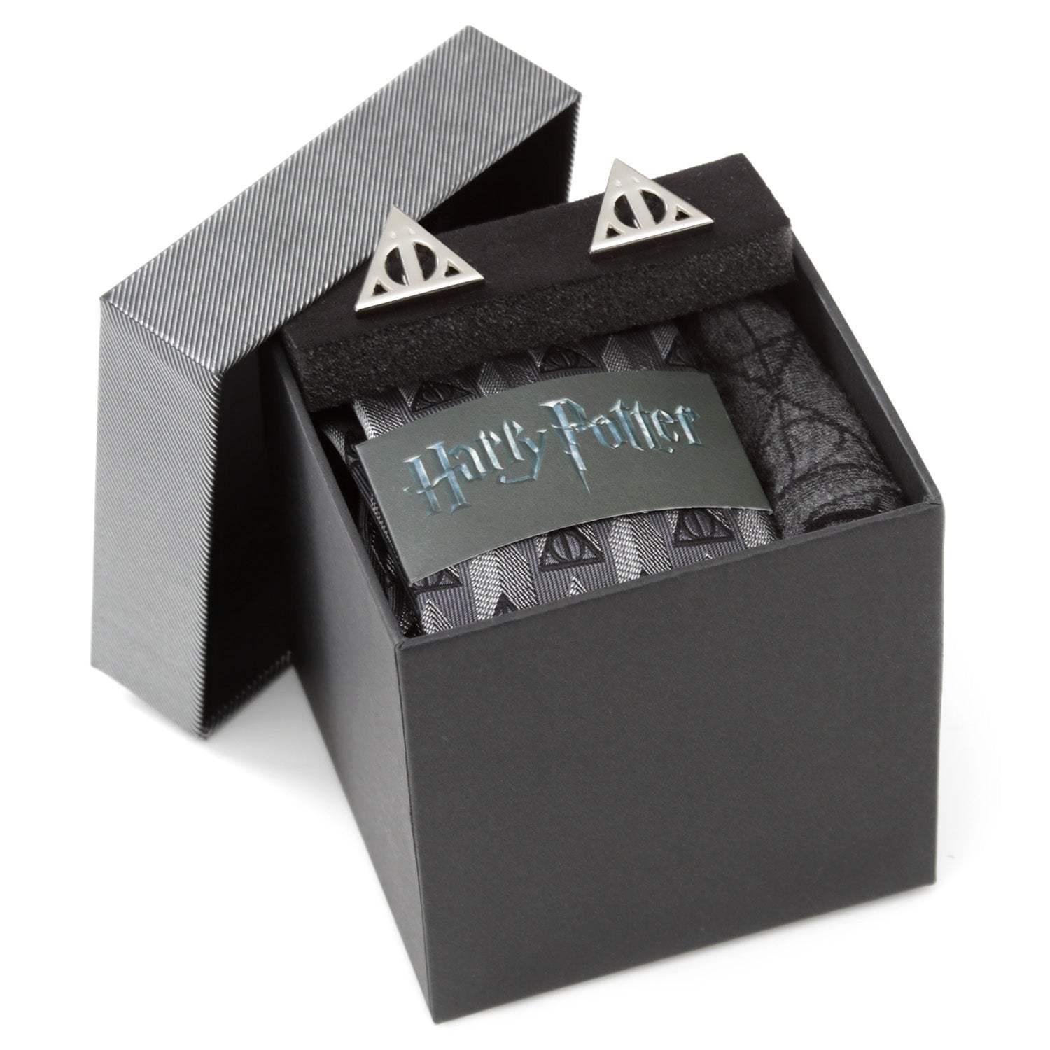 Harry Potter Deathly Hallows Gray Necktie Gift Set - Cufflinks.com - Flyclothing LLC