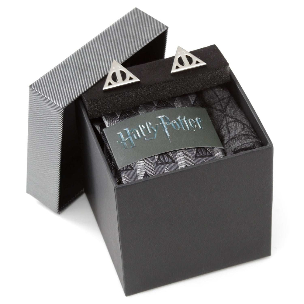 Harry Potter Deathly Hallows Gray Necktie Gift Set - Cufflinks.com - Flyclothing LLC