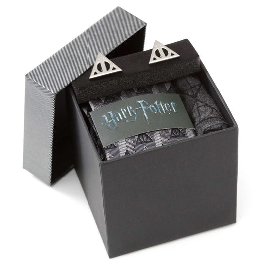 Harry Potter Deathly Hallows Gray Necktie Gift Set - Cufflinks.com - Flyclothing LLC