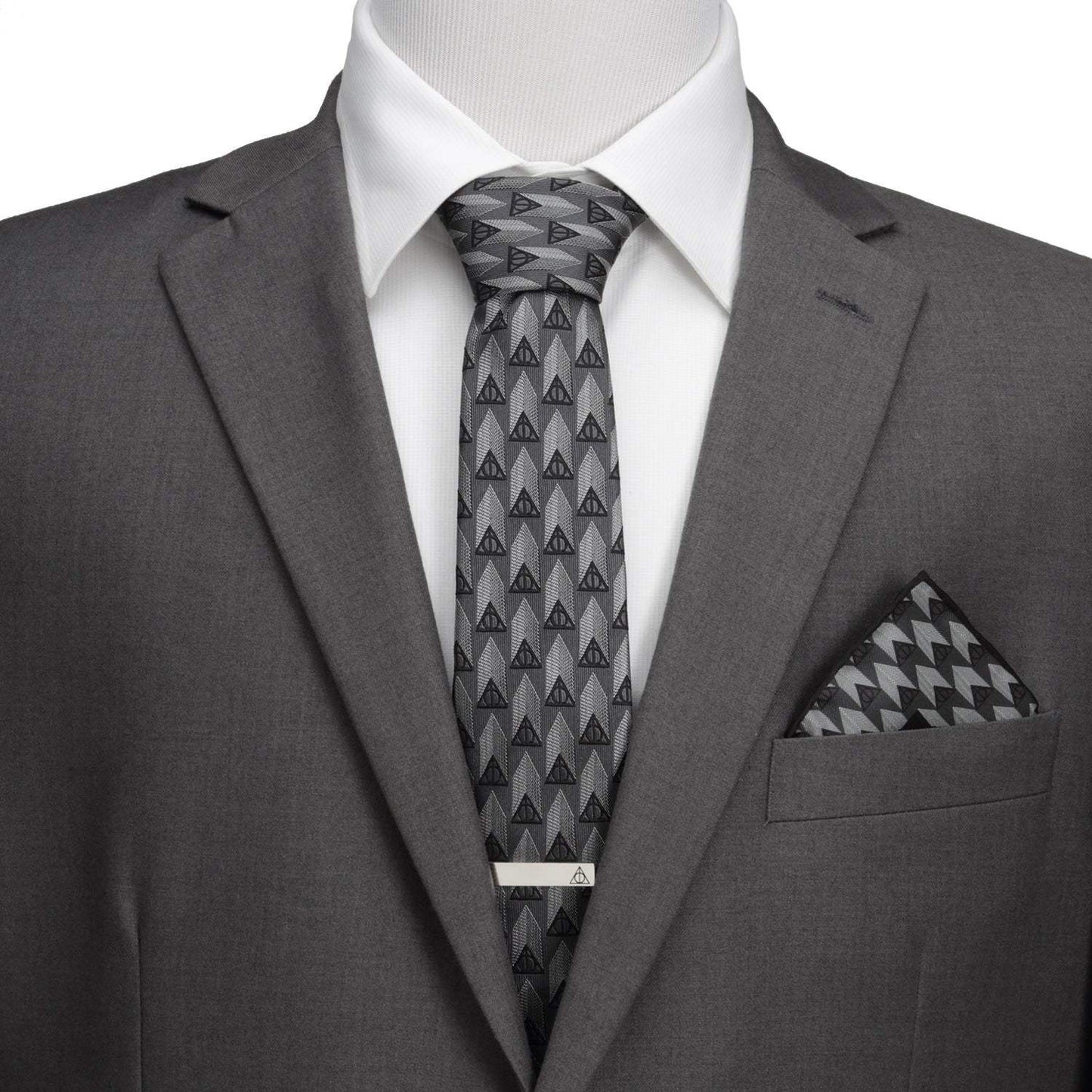 Harry Potter Deathly Hallows Gray Necktie Gift Set - Cufflinks.com - Flyclothing LLC