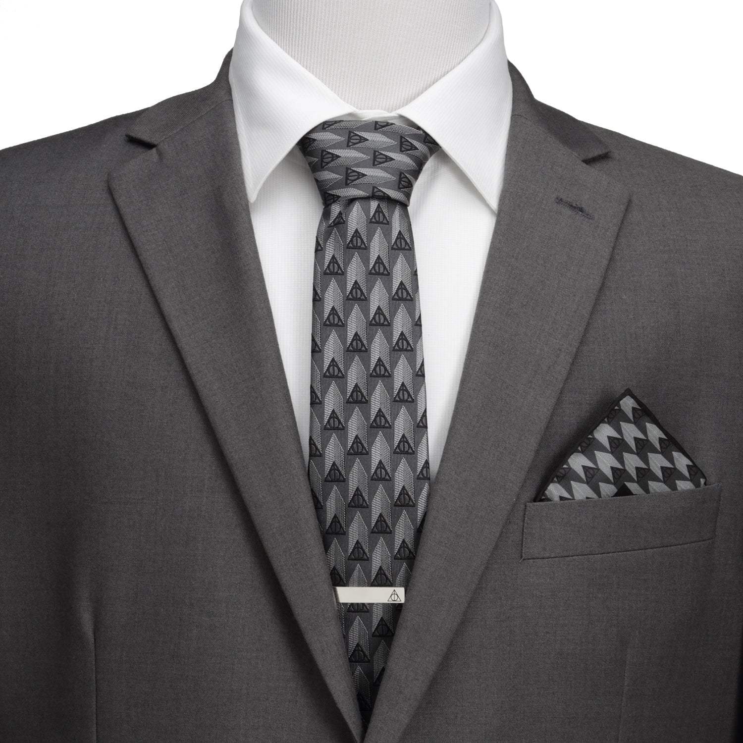 Harry Potter Deathly Hallows Gray Necktie Gift Set - Cufflinks.com - Flyclothing LLC