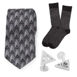 Harry Potter Deathly Hallows Gray Necktie Gift Set - Cufflinks.com - Flyclothing LLC