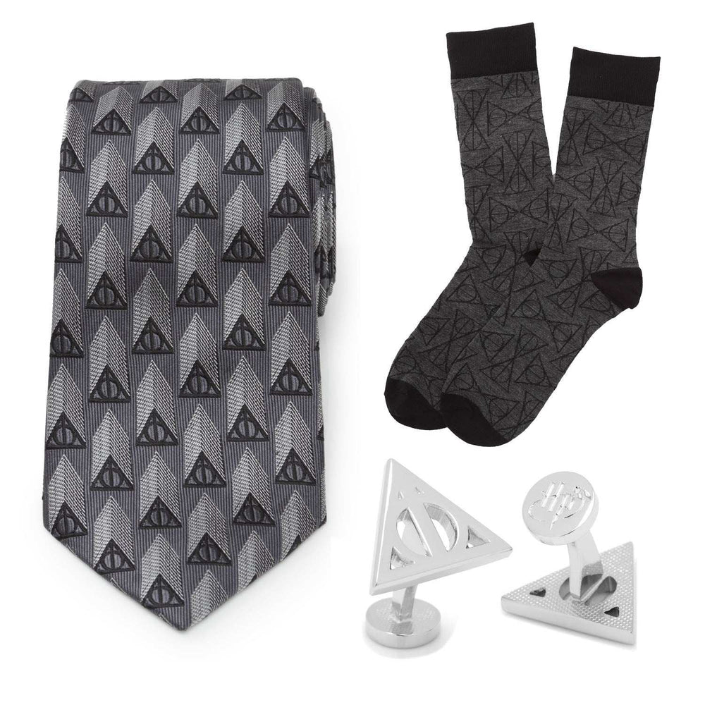 Harry Potter Deathly Hallows Gray Necktie Gift Set - Cufflinks.com - Flyclothing LLC