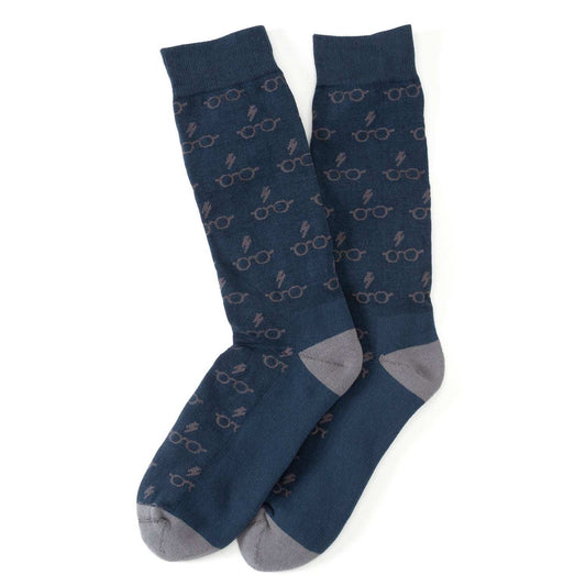 Harry Potter Glasses Navy Men's Socks - Cufflinks.com - Flyclothing LLC