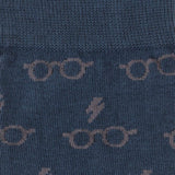 Harry Potter Glasses Navy Men's Socks - Cufflinks.com - Flyclothing LLC