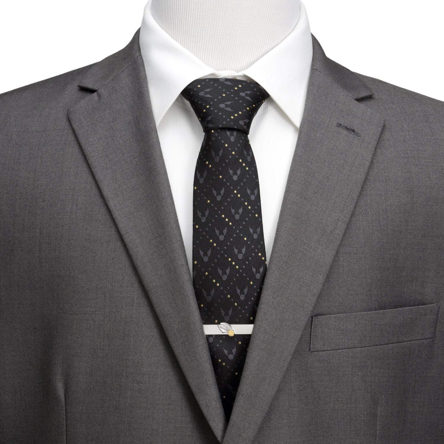 Harry Potter Golden Snitch Black Silk Men's Tie - Cufflinks.com - Flyclothing LLC