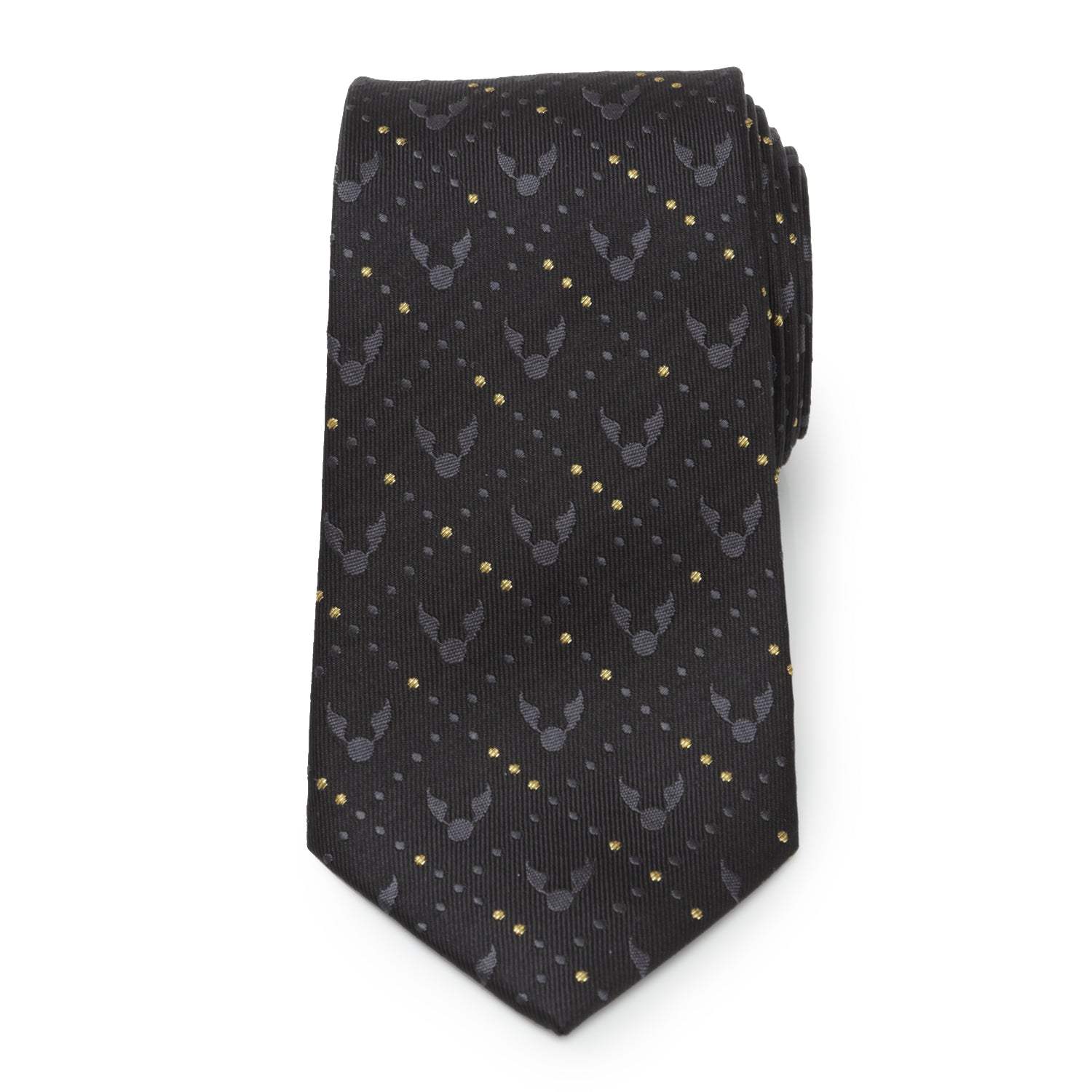 Harry Potter Golden Snitch Black Silk Men's Tie - Cufflinks.com - Flyclothing LLC