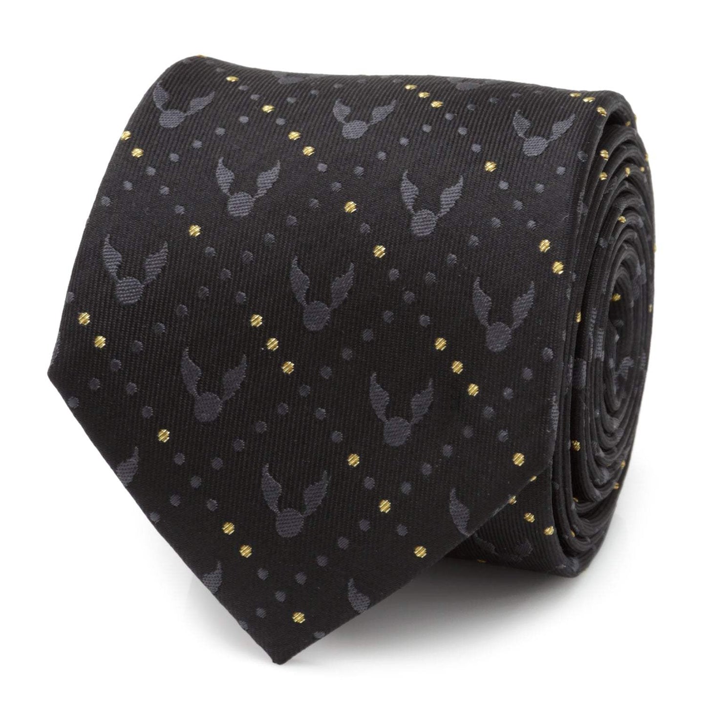 Harry Potter Golden Snitch Black Silk Men's Tie - Cufflinks.com - Flyclothing LLC