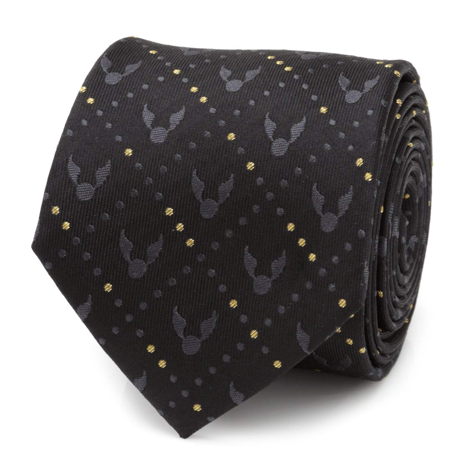 Harry Potter Golden Snitch Black Silk Men's Tie - Cufflinks.com - Flyclothing LLC